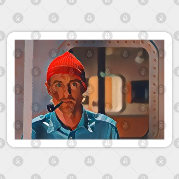 The Life Aquatic with Steve Zissou Ned Sticker by Chelsea Seashell